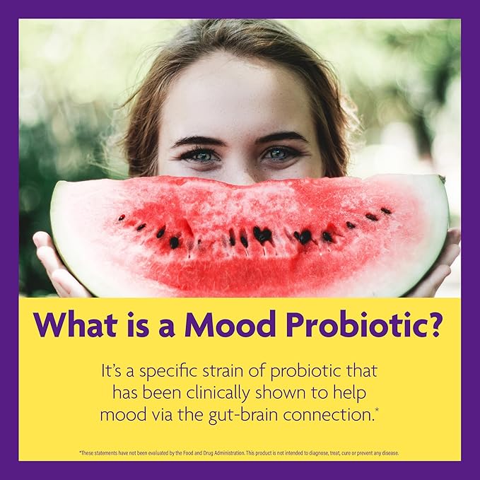 InnovixLabs Mood Probiotic for Women & Men, Clinically Studied Digestive & Mood Support Supplement, Lactobacillus helveticus Rosell-52ND & Bifidobacterium longum Rosell-175, 60 Capsules-FlexoryFit