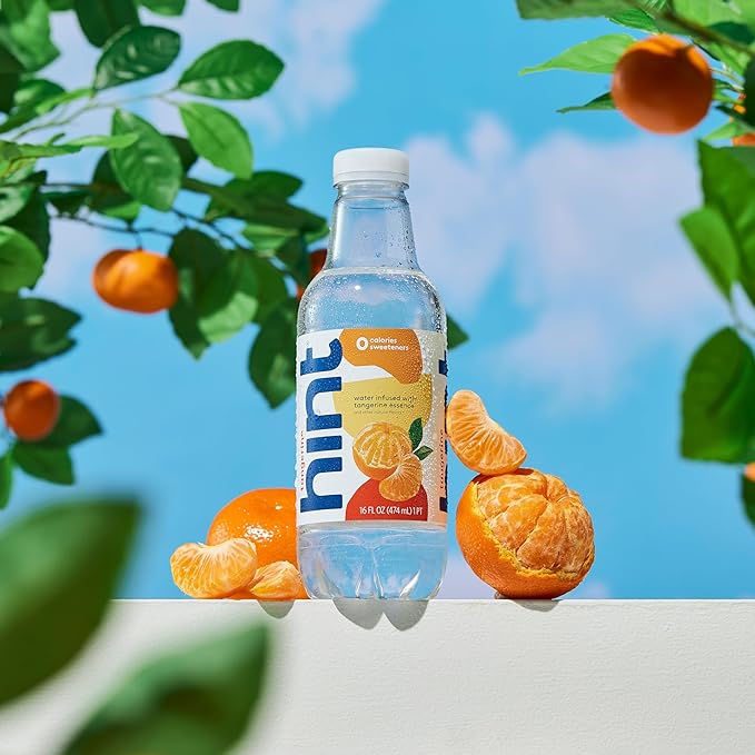 Hint Fruit-Infused Bottled Water, Tangerine - Sugar Free Flavored Water with Zero Calories, Naturally Flavored, and No Artificial Sweeteners - 16 Fl Oz (Pack of 12)-FlexoryFit