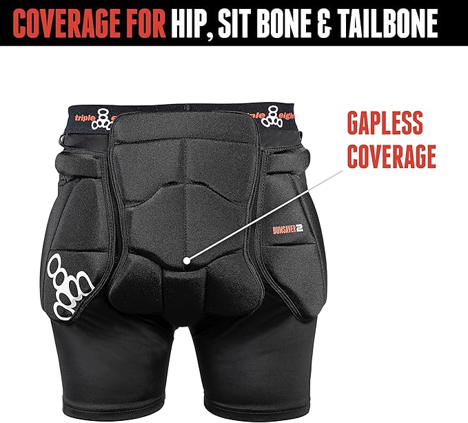 Triple Eight Bumsaver Padded Shorts for Skateboarding, Roller Skating, Roller Derby, Inline Skating, Snowboarding and Skiing-FlexoryFit