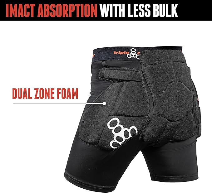 Triple Eight Bumsaver Padded Shorts for Skateboarding, Roller Skating, Roller Derby, Inline Skating, Snowboarding and Skiing-FlexoryFit