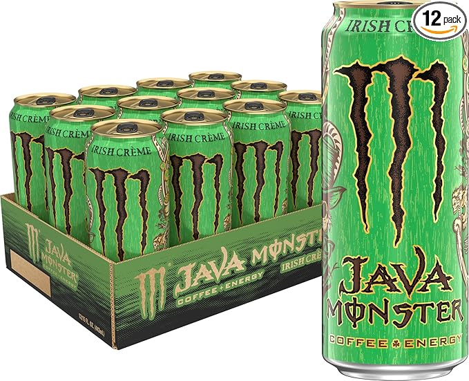 Java Monster Irish Creme, Coffee + Energy Drink, 15 Ounce (Pack of 12)-FlexoryFit