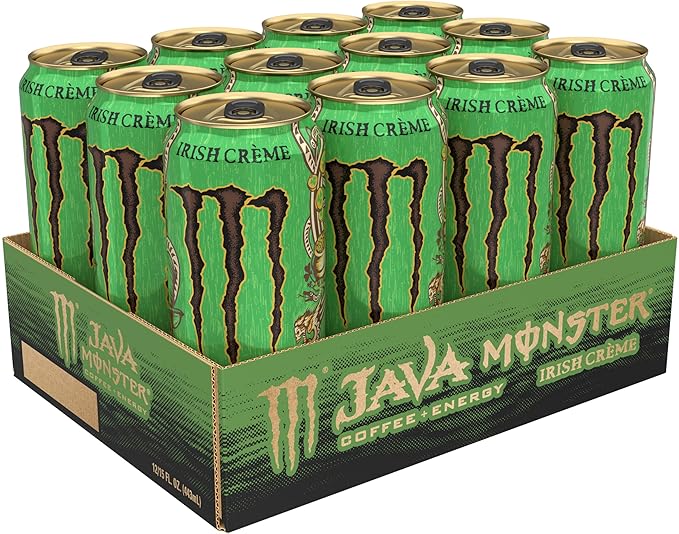 Java Monster Irish Creme, Coffee + Energy Drink, 15 Ounce (Pack of 12)-FlexoryFit