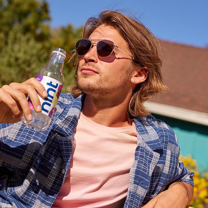 Hint Fruit-Infused Bottled Water, Grape - Sugar Free Flavored Water with Zero Calories, Naturally Flavored, and No Artificial Sweeteners - 16 Fl Oz (Pack of 12)-FlexoryFit