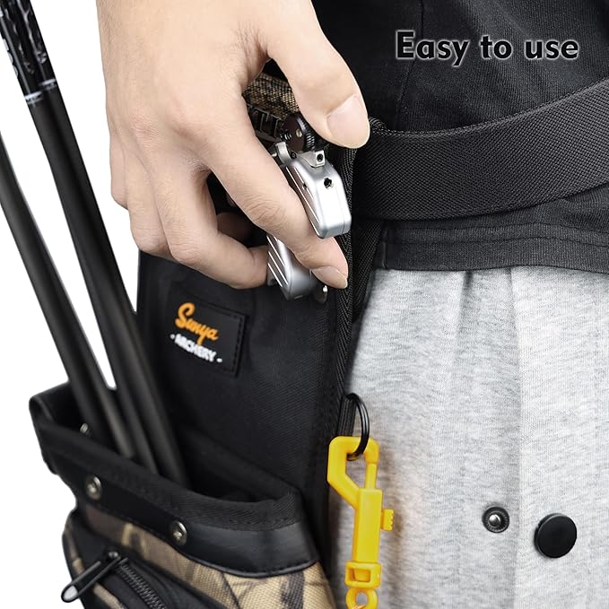 SUNYA X510 Field & Competition Hip Arrow Quiver | 3-Slot Noise-Free Archery Quiver with Sturdy Storage System (42x18cm)