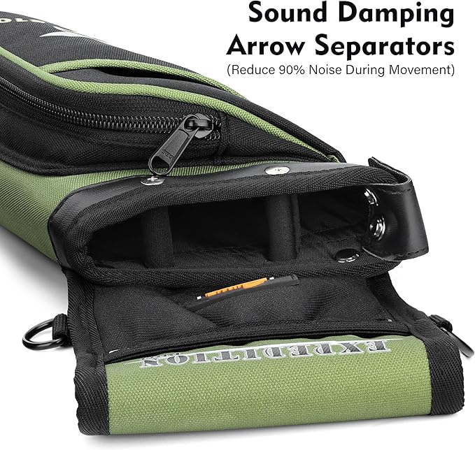 SUNYA X510 Field & Competition Hip Arrow Quiver | 3-Slot Noise-Free Archery Quiver with Sturdy Storage System (42x18cm)