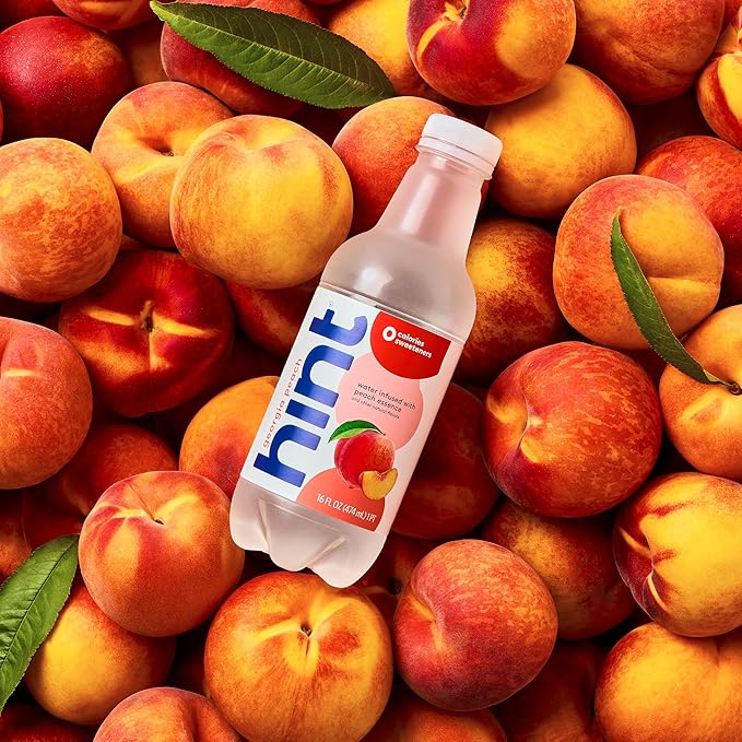 Hint Fruit-Infused Bottled Water, Georgia Peach - Sugar Free Flavored Water with Zero Calories, Naturally Flavored, and No Artificial Sweeteners - 16 Fl Oz (Pack of 12)-FlexoryFit