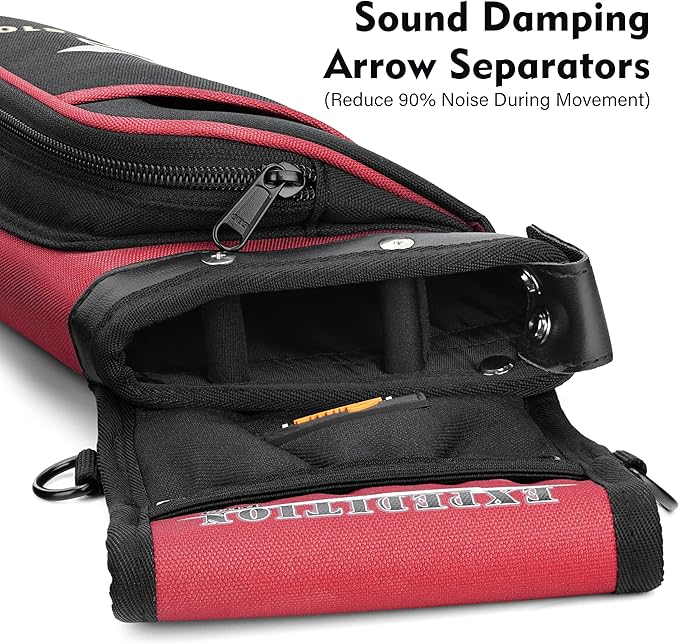 SUNYA X510 Field & Competition Hip Arrow Quiver | 3-Slot Noise-Free Archery Quiver with Sturdy Storage System (42x18cm)