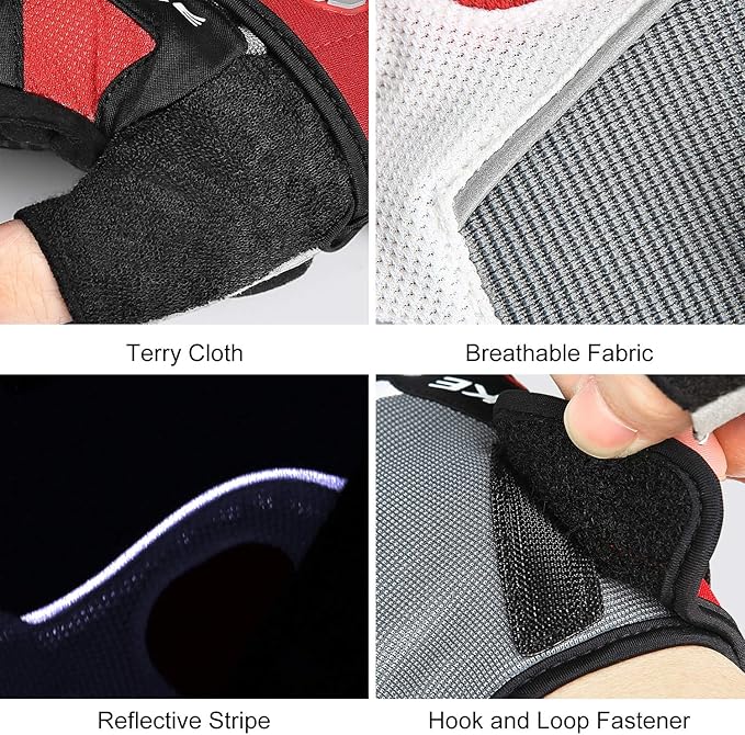 INBIKE 5mm Padded Half Finger Bike Bicycle Cycling Gloves-FlexoryFit