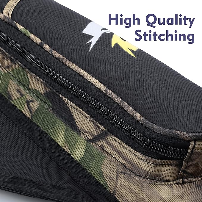SUNYA Archery Hip Quiver for Arrows. Includes 3 Tubes Arrow Holder, Accessories Pockets and Waist Belt. Fit for Compound and Recurve Bow Practice.