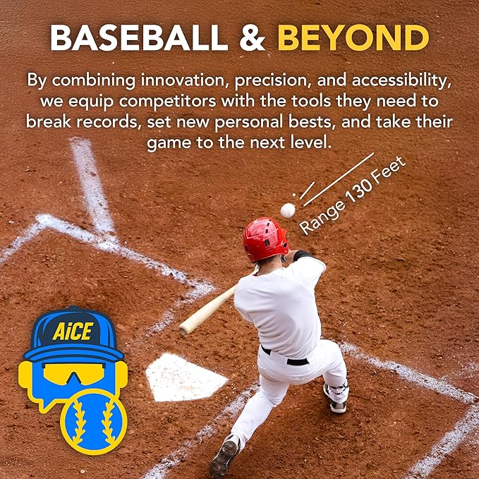 TAG One Sports Radar (120 Ft Range) – AI-Powered Radar Speed Gun with Real-Time Coaching Feedback – Bluetooth Speed Training Device for Baseball, Softball & Golf with App Integration