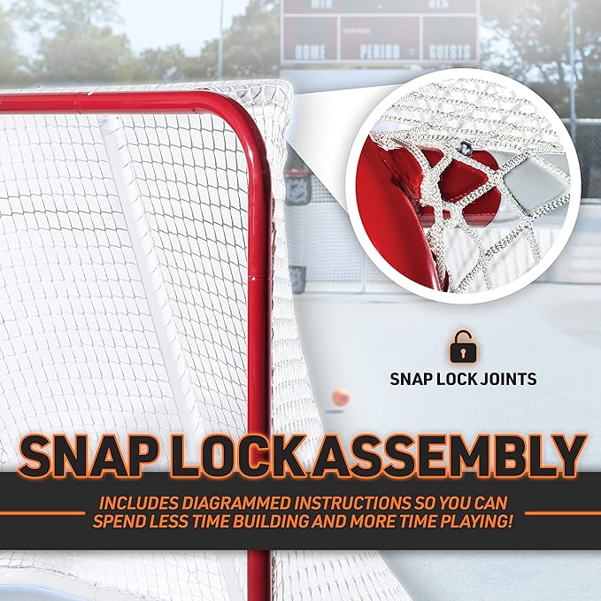 Franklin Sports Street Hockey Goal - Official Regulation Steel Hockey Net - Street Hockey Goal Set
