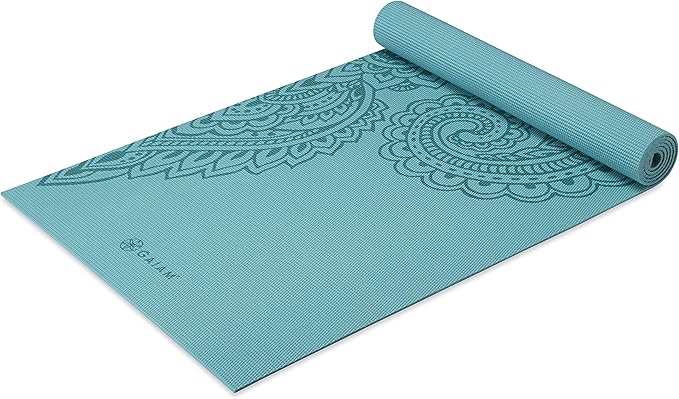 Gaiam Yoga Mat - Premium 5mm Print Thick Non Slip Exercise & Fitness Mat for All Types of Yoga, Pilates & Floor Workouts (68" x 24" x 5mm)-FlexoryFit