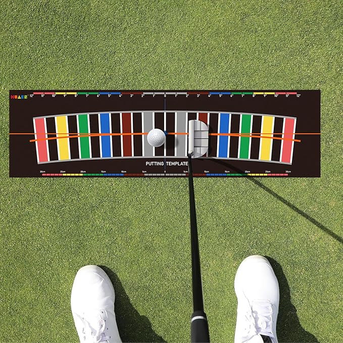 Practice Golf Putting Mat - Training Aid with Alignment Tour Aim and Putting Arc Set