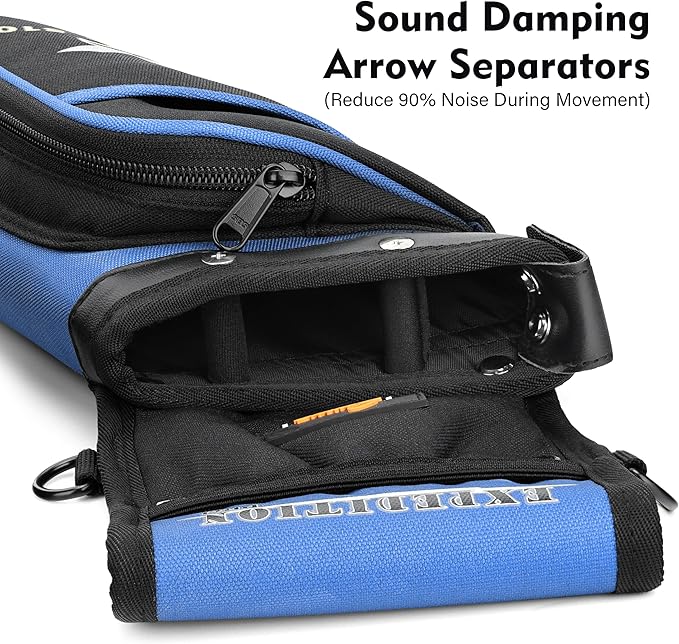 SUNYA X510 Field & Competition Hip Arrow Quiver | 3-Slot Noise-Free Archery Quiver with Sturdy Storage System (42x18cm)