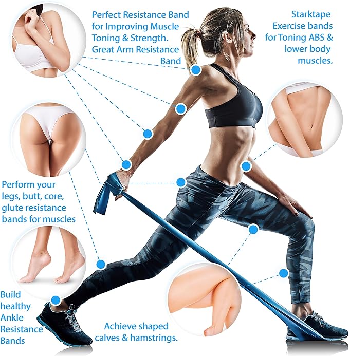 Resistance Bands Professional 8,16, 25, 50 Yards Bulk Rolls. Latex-Free Elastic Physical Therapy Band. No Scent, No Powder - Perfect for Home Exercise, Yoga, Pilates, Gym, Rehab, Workout-FlexoryFit