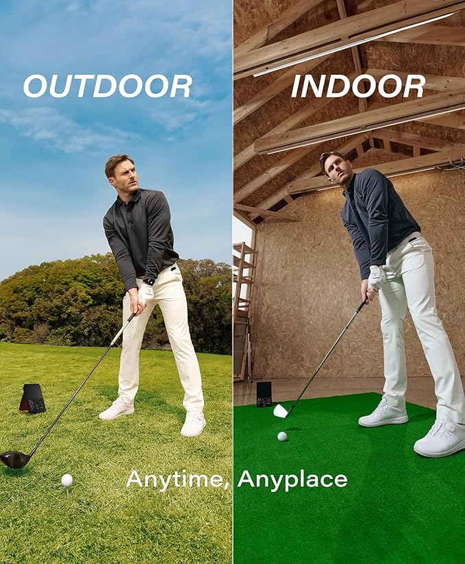 Voice Caddie SC4 PRO Golf Launch Monitor & 3D Driving Range Simulator for Indoor and Outdoor Use | Portable Golf Swing Analyzer & Tracker with Built-in Screen | No Fees
