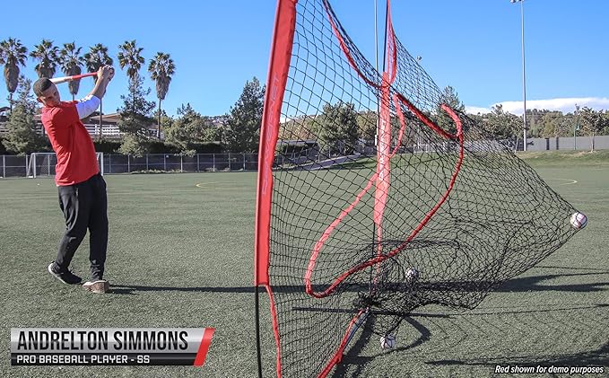 PowerNet Baseball Softball Practice Net 7x7 with Baseball Accessories for Practice Pitching, Batting & Fielding, Ball Caddy, Weighted Baseballs, Tee