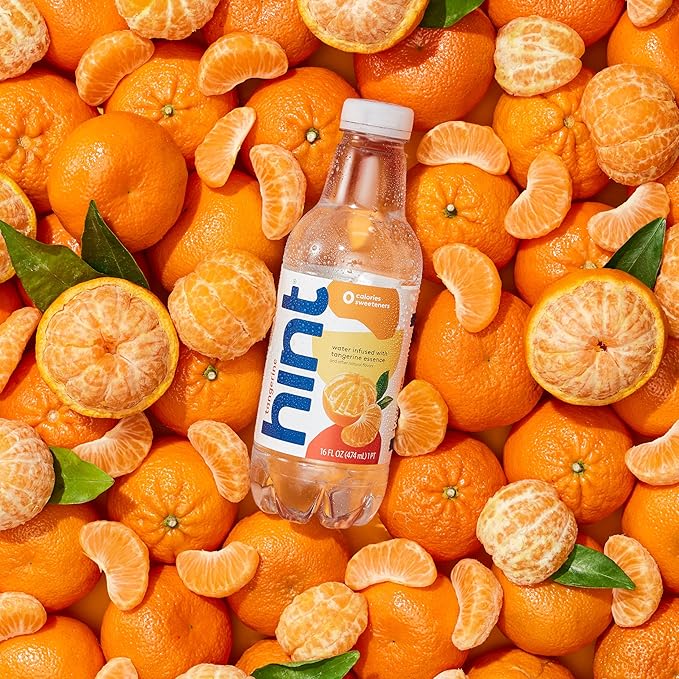 Hint Fruit-Infused Bottled Water, Tangerine - Sugar Free Flavored Water with Zero Calories, Naturally Flavored, and No Artificial Sweeteners - 16 Fl Oz (Pack of 12)-FlexoryFit