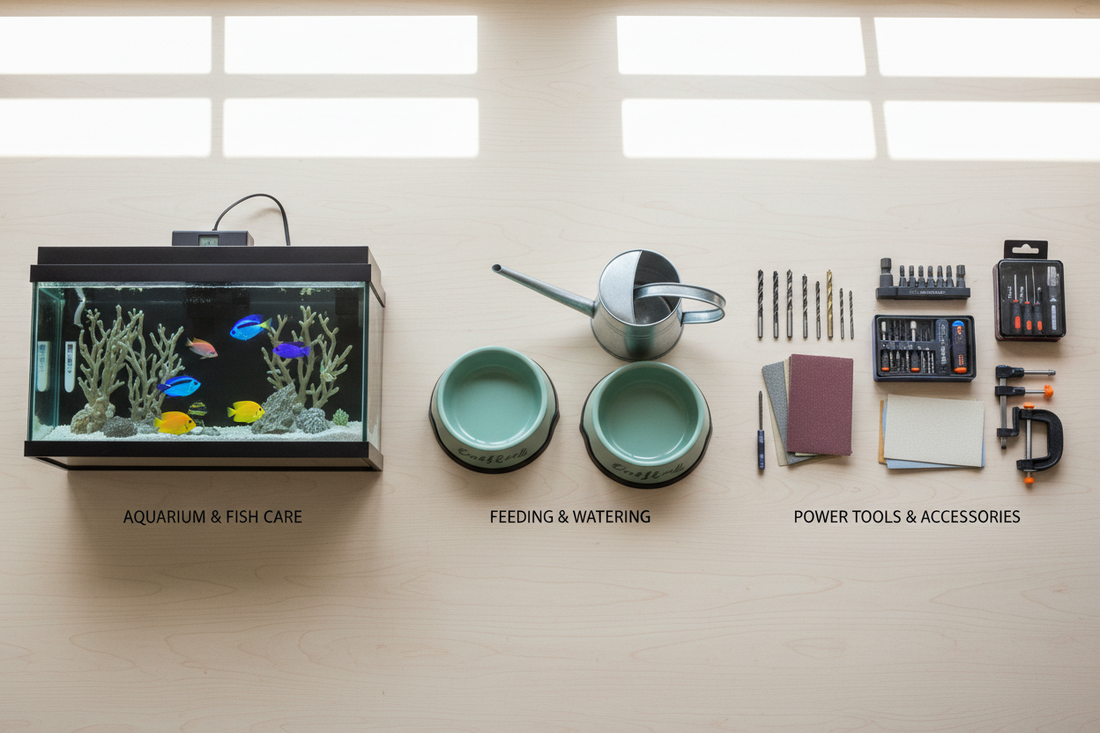 Aquarium Accessories, Feeding & Watering Supplies, and Power Tool Parts & Accessories: Essential Equipment for Smarter Home Care and DIY Projects