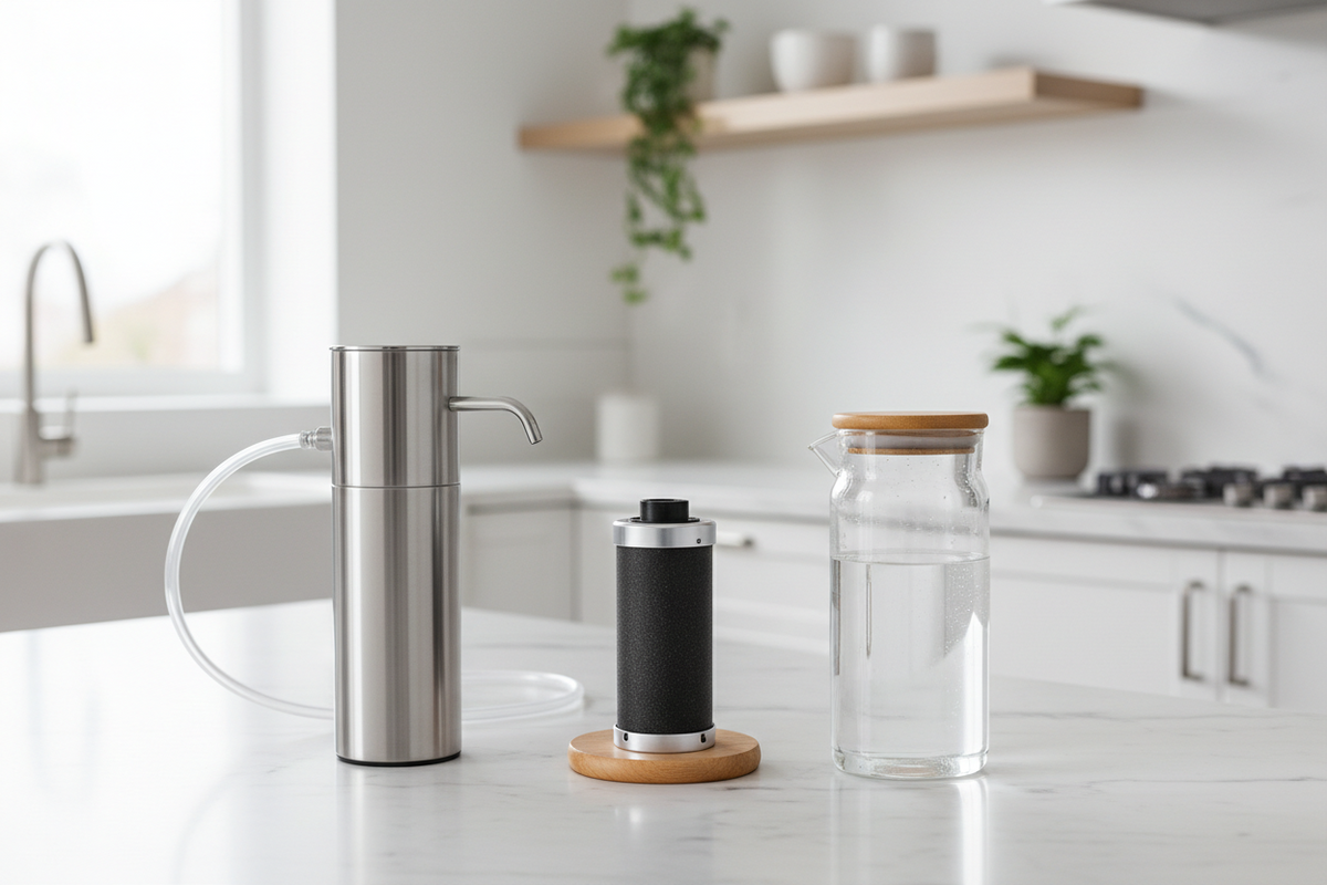 Countertop Water Filters, Activated Carbon Water Filters, and Pitcher Water Filters for Modern Kitchens