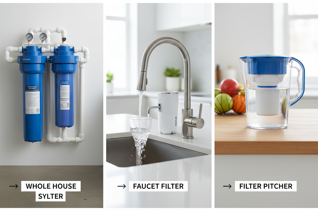 How to Choose the Right Water Filter for Your Home: Whole House, Faucet, or Pitcher