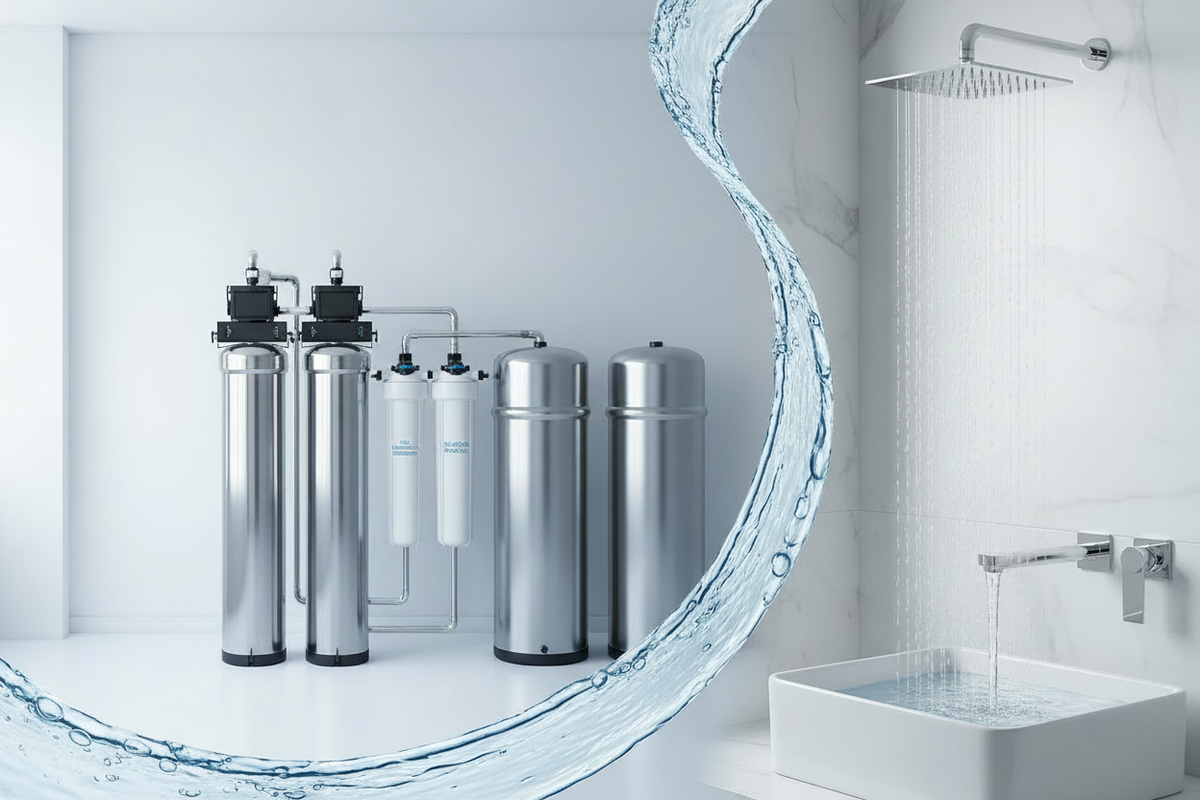Water Filtration & Softeners, Reduce Iron Manganese Fluoride Systems, and Bathroom Fixtures for Whole-Home Water Management