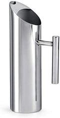 Stainless Steel Water Pitcher Carafe with Ice Guard 53 Ounces Capacity Chrome Plated Mirror Finish by MUGLIO