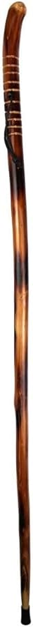 SE Natural Wood Walking Stick with Root Head, Carved Hand Grip, Steel Spike and Metal-Reinforced Tip Cover, 55" - WS631-52RH