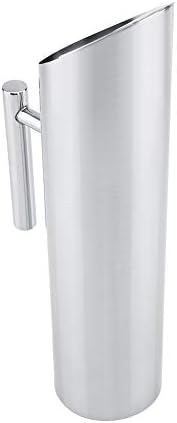 Stainless Steel Pitcher Cold Drinking Metal Water Pitcher with Ice Guard Home Hotel Serving Tool