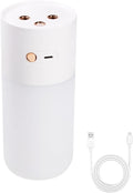 Portable Mini Humidifier, Dual Nozzle Quiet Air Humidifier Desktop Cool Mist Humidifier with Night Light for Bedroom Plants Office Car