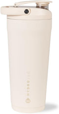 HydroJug 24 oz New Stainless Steel Shaker – Insulated, Leakproof, BPA-Free with Silent Mixing Grate – No Clumps, No Noise – Premium Shaker for Fitness, Sports & Everyday Use, Cream
