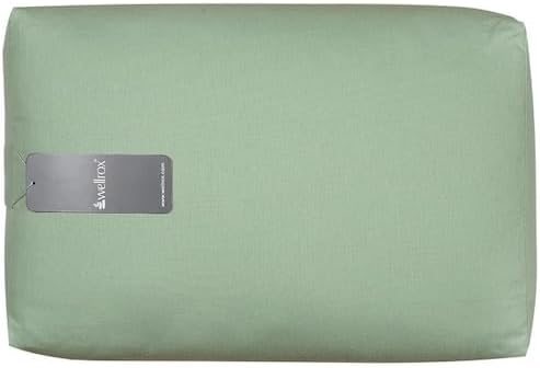 Rectangular Yoga Bolster Pillow, 18" x 12" x 6", Pink Cotton-FlexoryFit