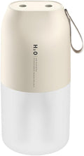 Dual Nozzle Portable Humidifier 300ml with Dual Spray Modes and Night Light for Bedroom and Car