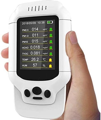 Air Quality Monitor, Formaldehyde Detector, Temperature & Humidity Meter, Pollution Tester, Sensor; Detect PM2.5/PM10/PM1.0 Micron Dust, Test Indoor TVOC Volatile Organic Compound Gas; eBook