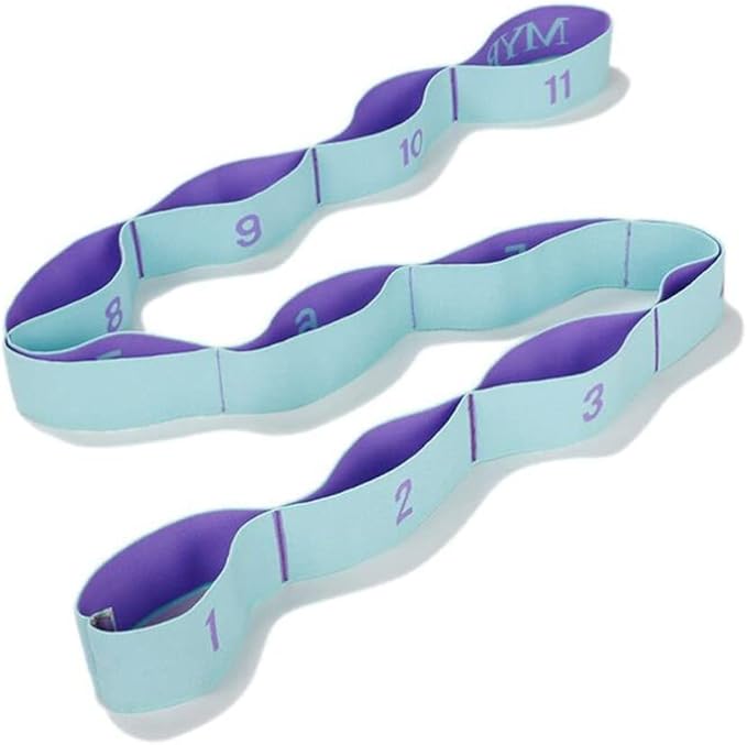 Elastic Stretching Strap with 11 Loops, Multi-Loop Yoga Stretching Strap Elastic Exercise Band, Improve Flexibility Arm Leg Stretching Strap Home Gym Equipment for Physical Therapy Pilates Gymnastics-FlexoryFit