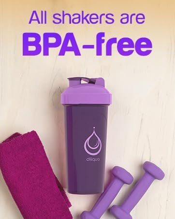 1 PACK, 24 oz Shaker Bottle with Powerful Wire Whisks for Protein Mixes | Leakproof Blender Shaker Bottle (Black)| BPA-Free & Dishwasher Safe | Shaker Cup for Protein Shakes-FlexoryFit