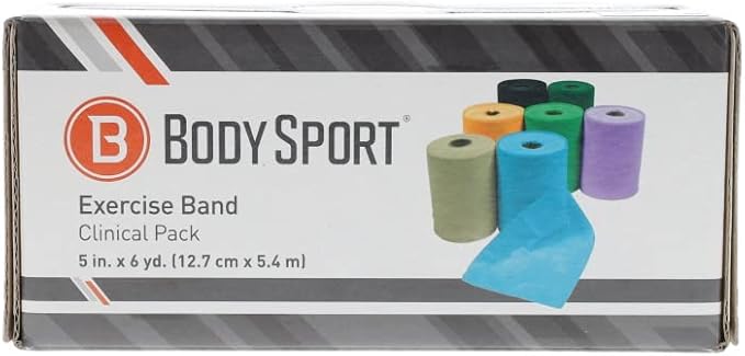 BodySport® Exercise Band, 5 in. x 6 yd. - Professional Resistance Bands for Home Fitness & Gym Exercises - Workout & Rehab Equipment-FlexoryFit