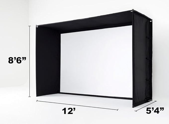 SkyTrak ST+ Golf Simulator – Standard Studio Package | Home Golf Simulator with Launch Monitor, Enclosure, Screen, Hitting Mat & Short-Throw Projector