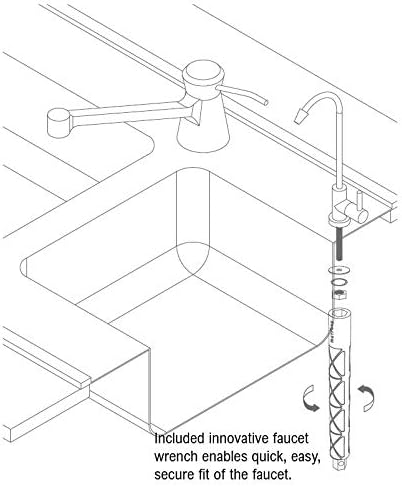 Non-airgap RO Faucet Reverse Osmosis Drinking Water Filtration System Water Dispenser Spout (Antique Wine). Vase Style with Faucet Wrench RO-FW148. NSF Certified.