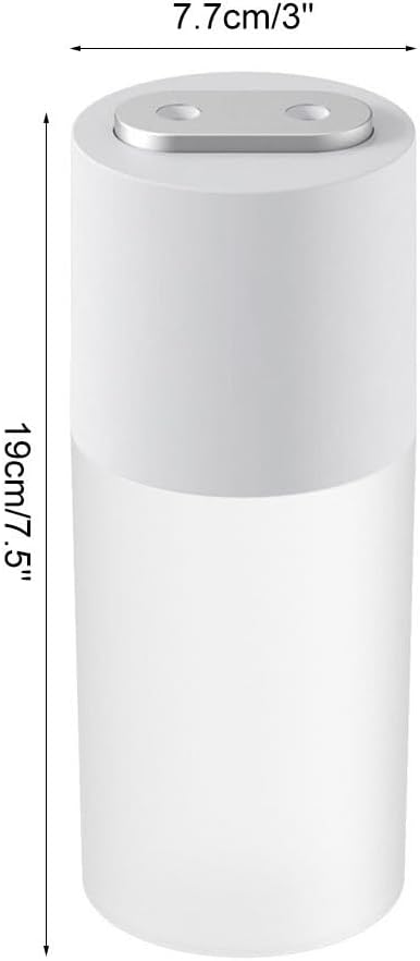 Mini Humidifier, 400ML Portable Air Diffuser with Night Light, Dual Spray Nozzles, 2 Mist Modes, Silent Car Humidifier for Office Home Bedroom