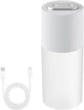 Mini Humidifier, 400ML Portable Air Diffuser with Night Light, Dual Spray Nozzles, 2 Mist Modes, Silent Car Humidifier for Office Home Bedroom