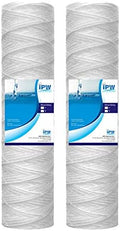 IPW Industries Inc. - 2-Pack 5-Micron String Wound Sediment Filter - Universal Whole House Water Filter Cartridge Replacements for EcoPure EPW2S-WH