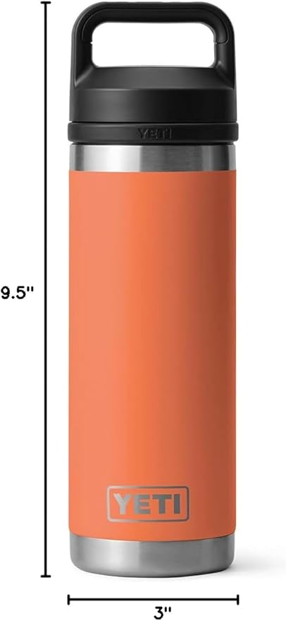 YETI Rambler 18 oz Bottle, Leakproof, Vacuum Insulated, Stainless Steel with Chug Cap, High Desert Clay