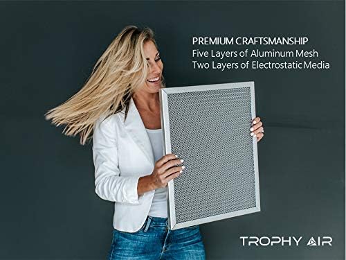 Washable Electrostatic HVAC Furnace Air Filter, Lasts a Lifetime, 6 Stage Permanent Air Filter, Healthier Home or Office, Made in The USA - Increases Airflow (14x14x1)