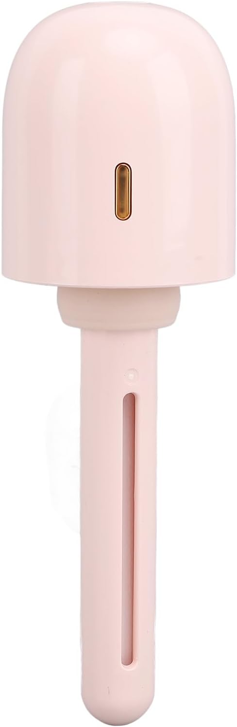 Asixxsix Mini Portable Humidifier, 100ml Cool Mist, USB Rechargeable, Travel Personal Humidifier for Office, Bedroom, Quiet (Pink)