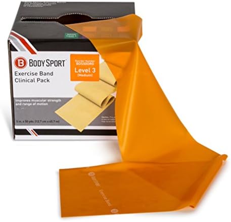 Body Sport Exercise Bands - Resistance Bands in 50 yard Rolls for Fitness, Stretching, or Physical Therapy-FlexoryFit