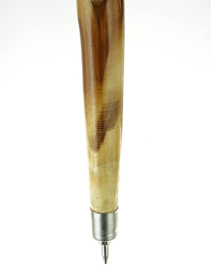 SE Natural Wood Walking Stick with Root Head, Carved Hand Grip, Steel Spike and Metal-Reinforced Tip Cover, 55" - WS631-52RH