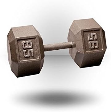 Body-Solid Cast Iron Hexagon Dumbbell, Hand Weights For Men and Women, Weight Dumbbells for Strength Training, Body Building Home Gym Training Gear-FlexoryFit