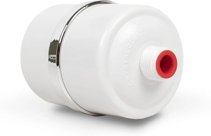 Crystal Quest Shower Filter without Shower Head - White - Advanced Multi Stage Filtration for Cleaner Water - Removes Chlorine, Heavy Metals - Promotes Healthier Skin, Softer Hair - Long-Lasting
