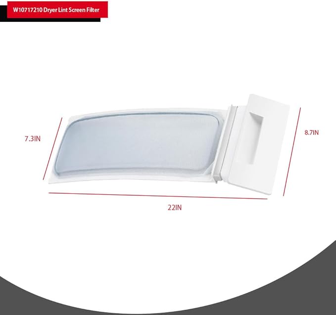 W10717210 Dryer Lint Screen Filter Replacement for Whirlpool, W11607443 Dryer Lint Screen Filter Replacement Compatible for Kenmore - Replaces 8557882 AP6023930 PS11757278 WPW10717210 8557857 348846